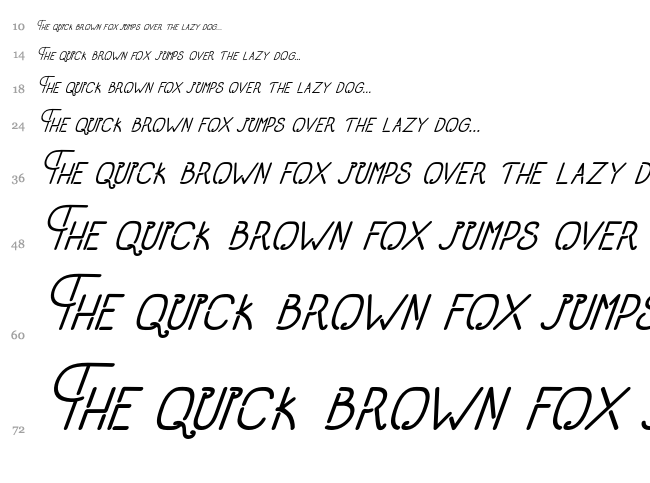Old Alpha font waterfall